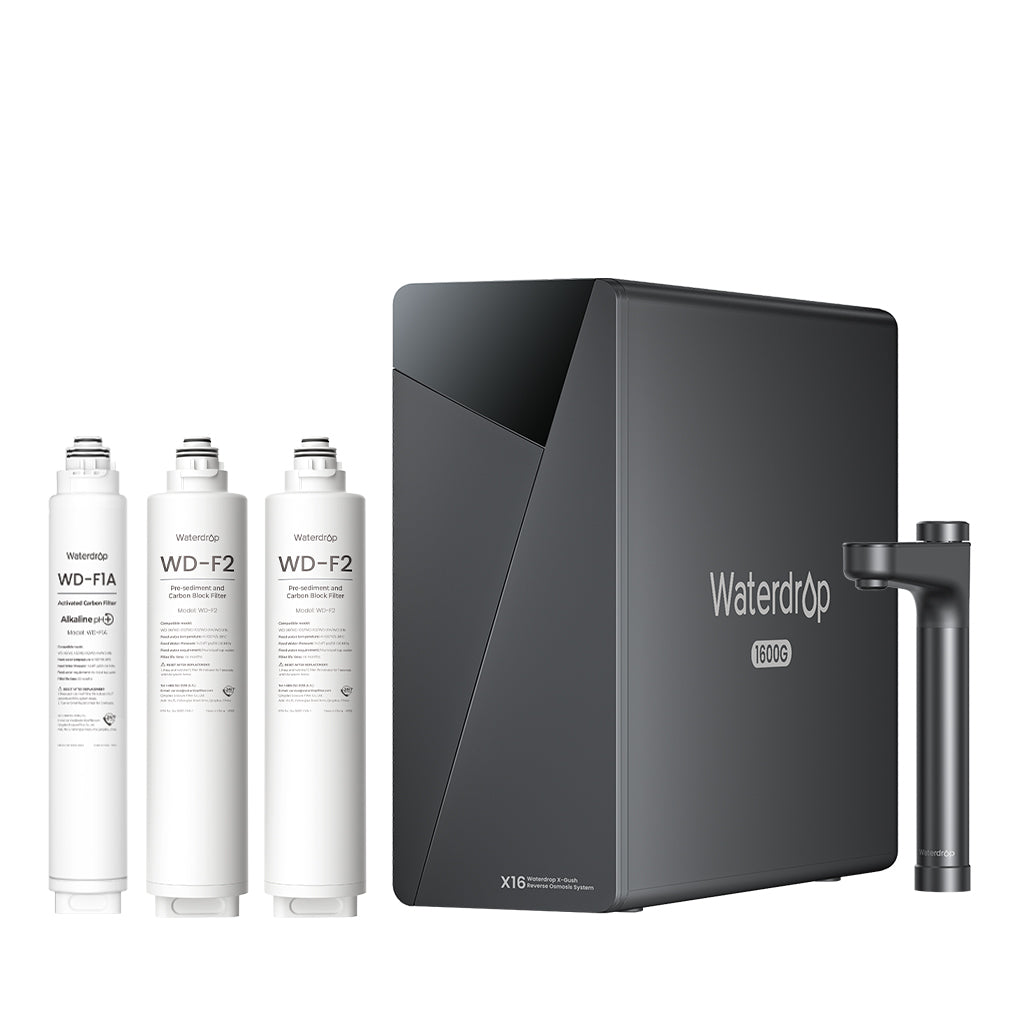 Waterdrop Under Sink RO System X16 with Replacement Filter Set
