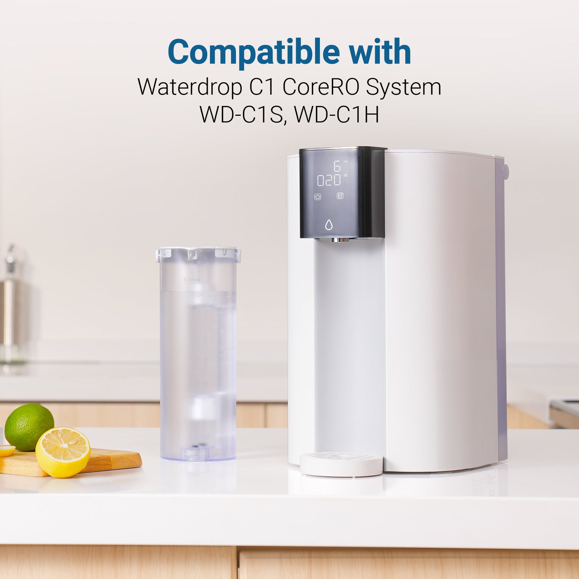 Réservoir d'eau pure pour système d'osmose inverse de comptoir WD-C1S et WD-C1H