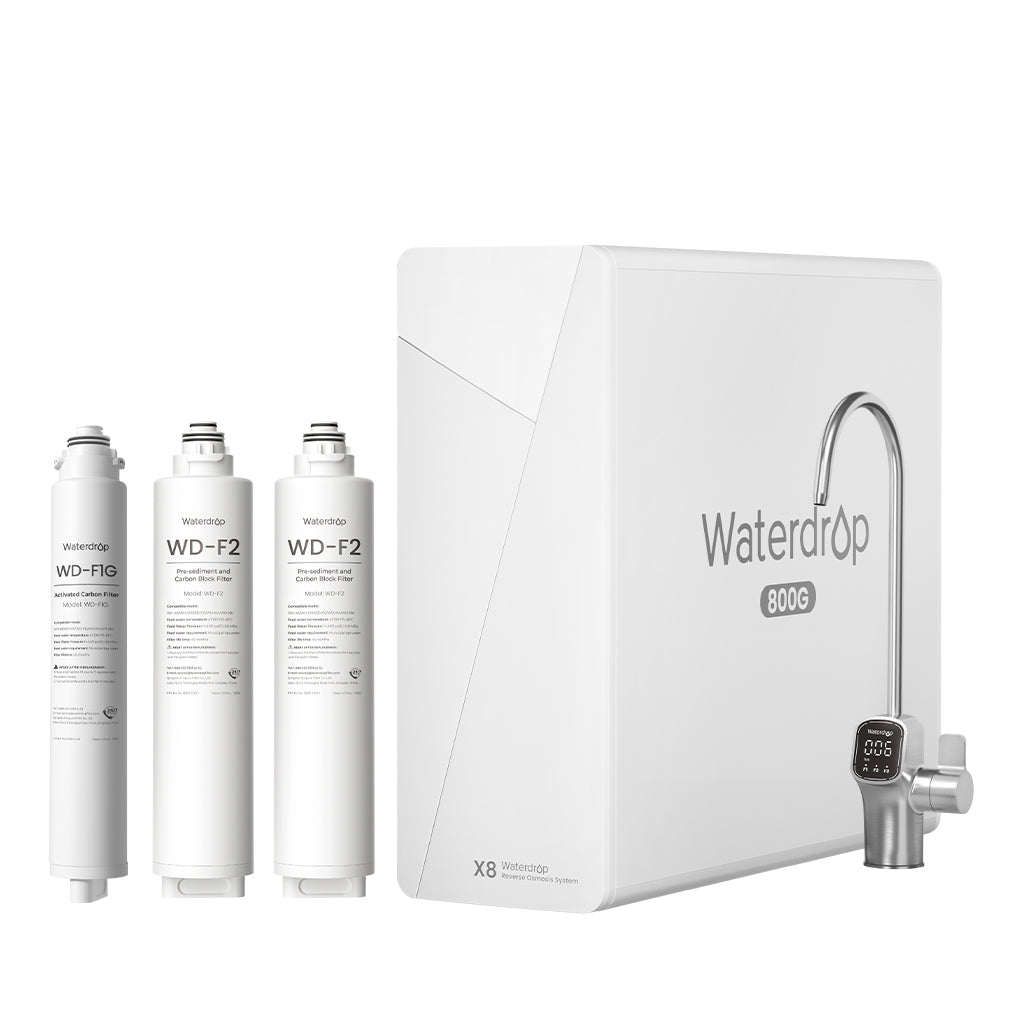 Waterdrop X8 Reverse Osmosis Water Filtration System with Replacement Filter Combo