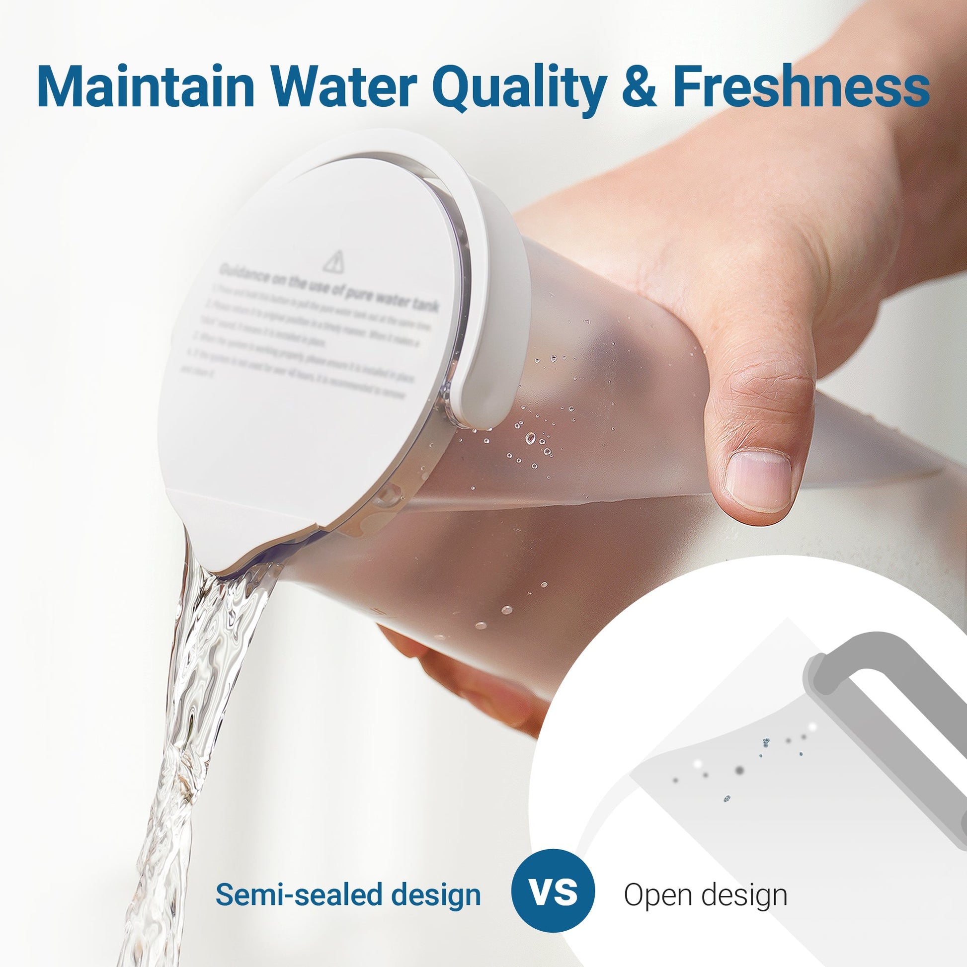 Réservoir d'eau pure pour système d'osmose inverse de comptoir WD-C1S et WD-C1H