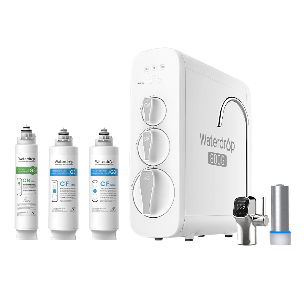Waterdrop G3P800 Tankless RO System with UV Light, Complete Filtration Set