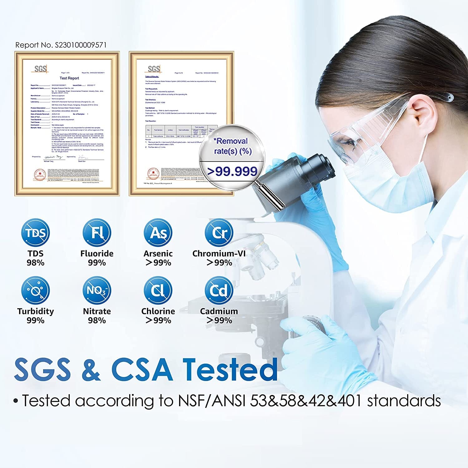 Waterdrop G3P600 Tankless Reverse Osmosis System - with Replacement Filter Set