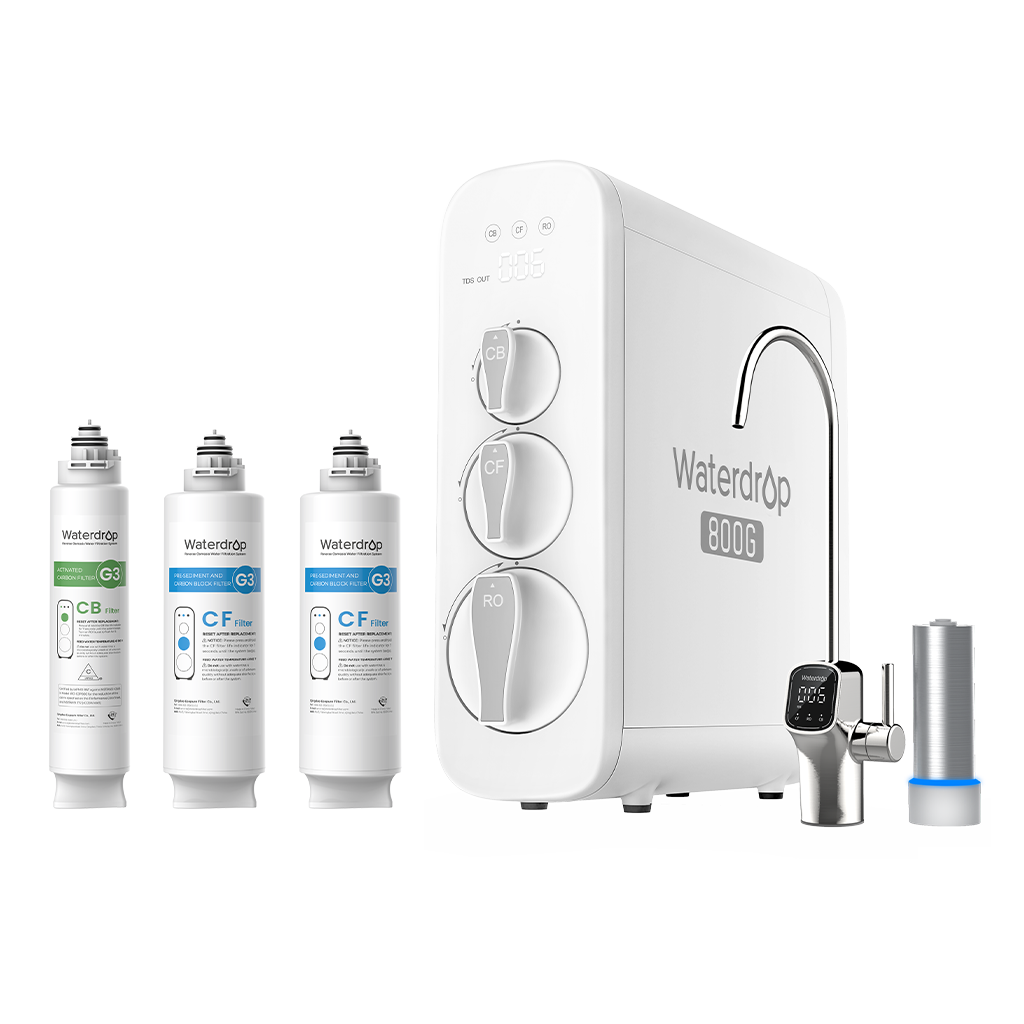Waterdrop G3P800 Tankless RO System with UV Light, Complete Filtration Set