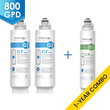 Filtres de remplacement pour système d'osmose inverse Waterdrop G3P800 - 800 GPD