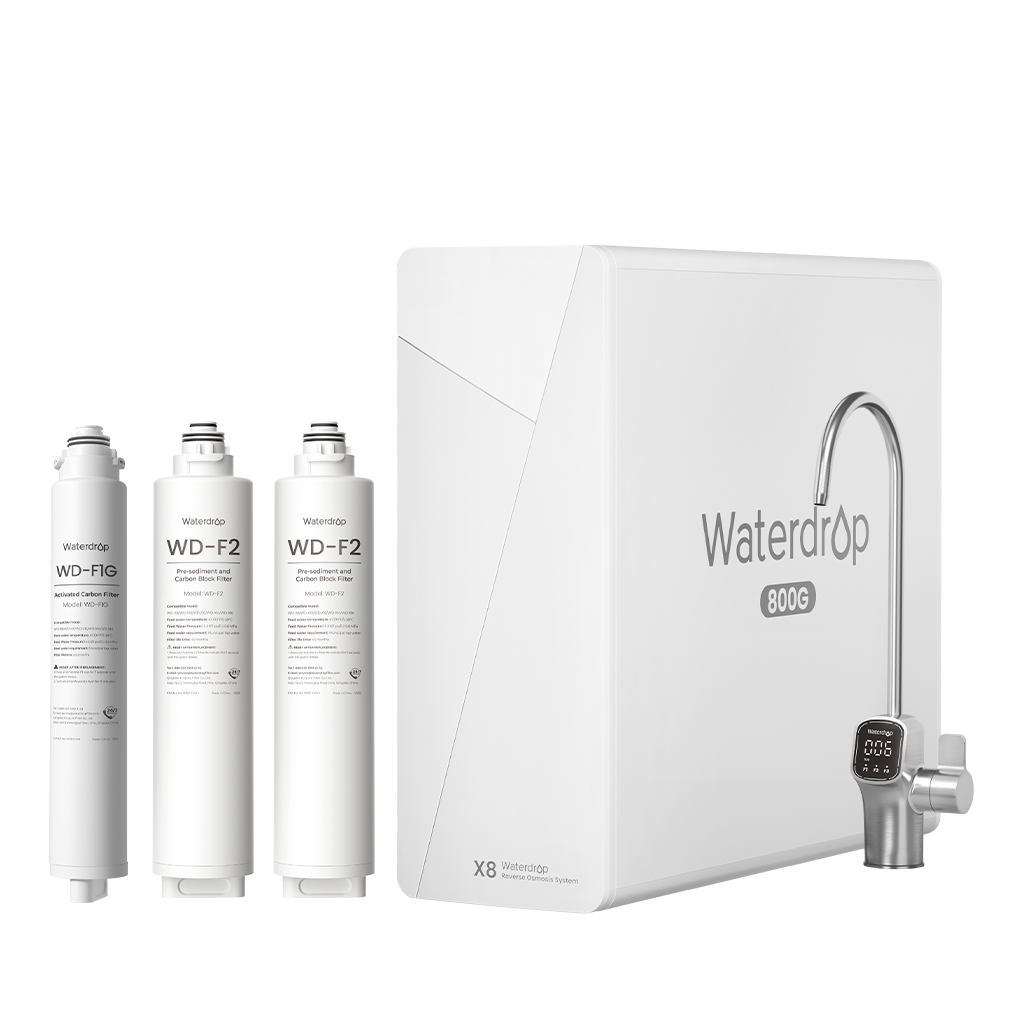 Waterdrop X8 Reverse Osmosis Water Filtration System with Replacement Filter Combo