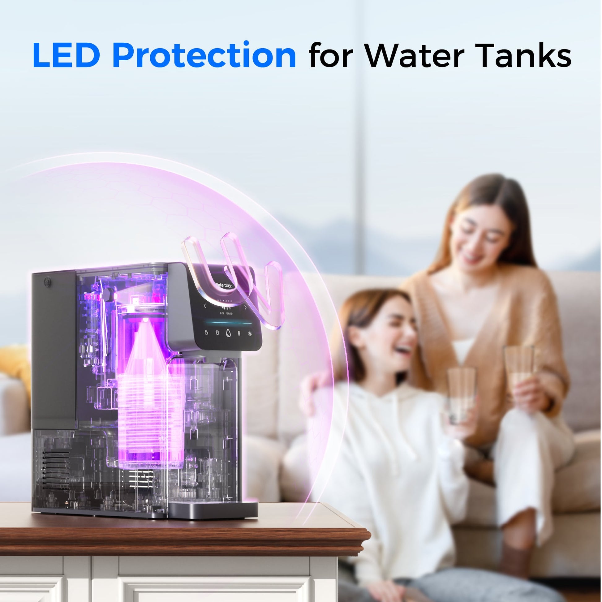 Distributeur d'eau chaude et froide à osmose inverse Waterdrop A1, garantie combinée d'un an