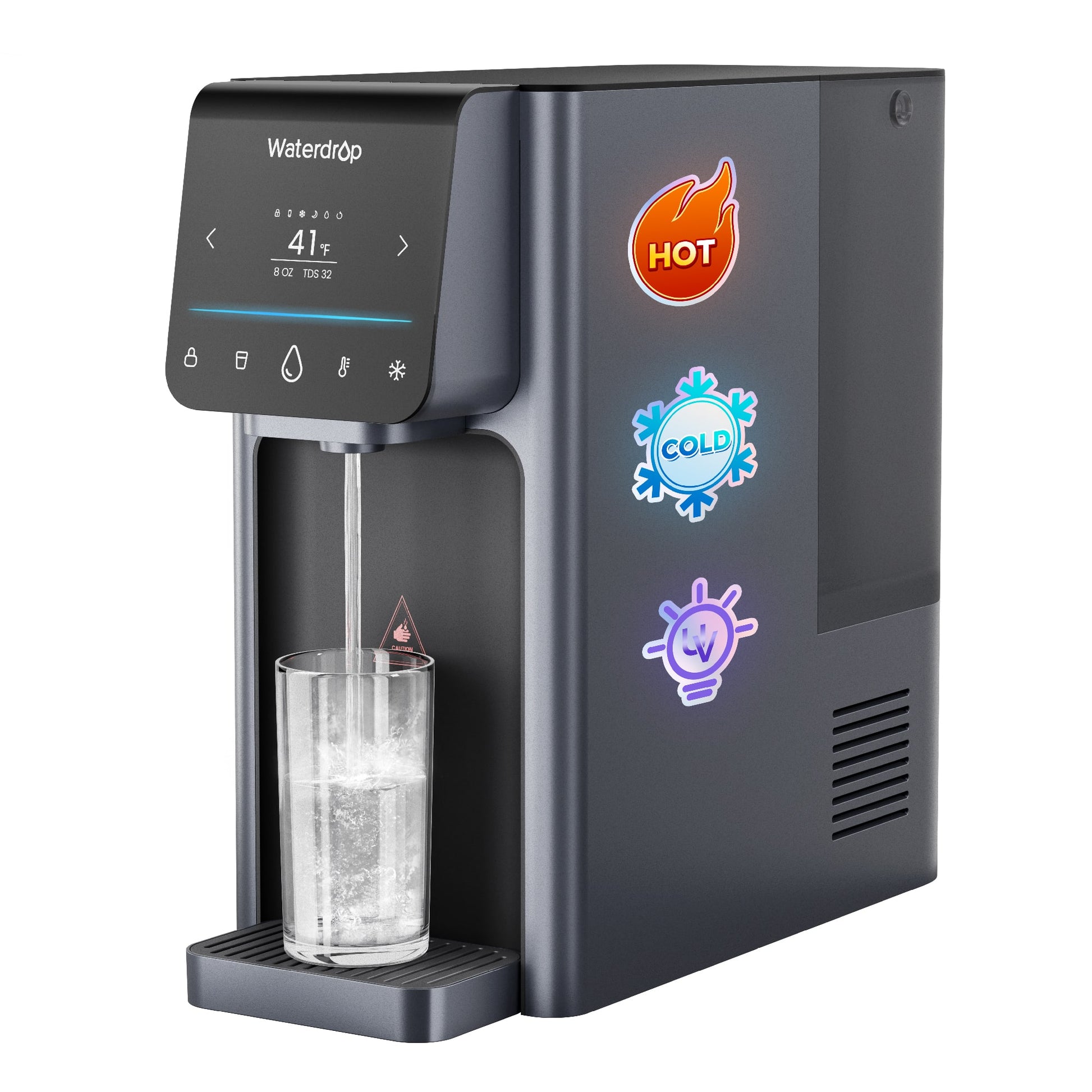 Distributeur d'eau chaude et froide à osmose inverse Waterdrop A1, garantie combinée d'un an