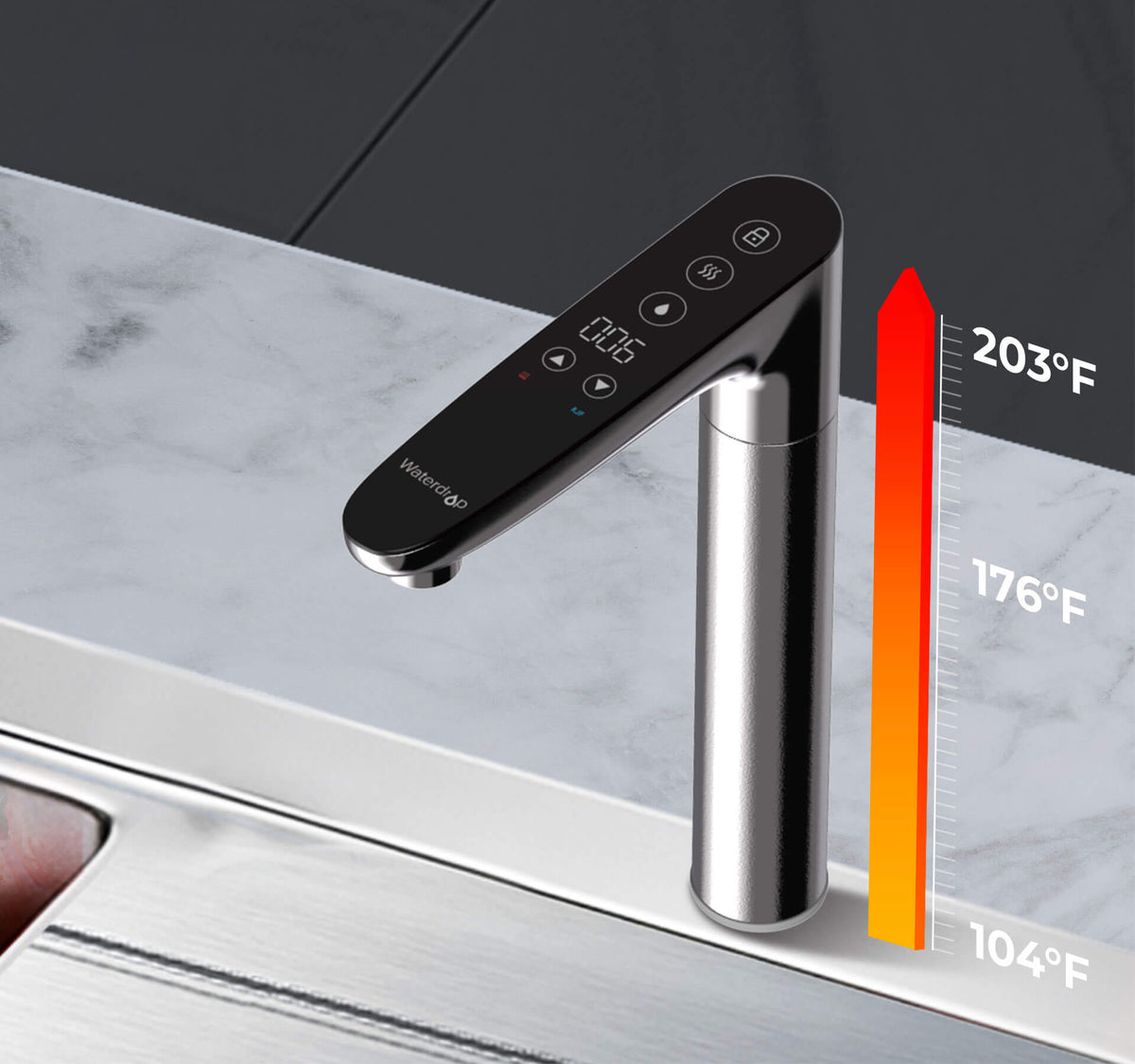 Hot or Ambient Water in One Touch