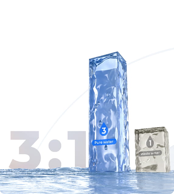 3:1
Pure-to-Drain Ratio