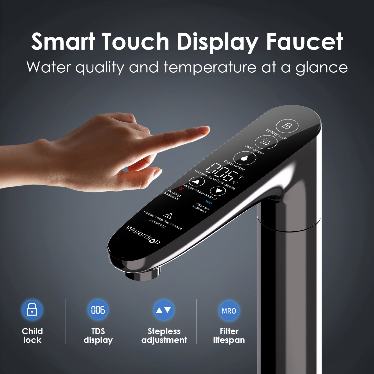 Waterdrop K6 Instant Hot RO Water Dispenser, with Replacement Filter