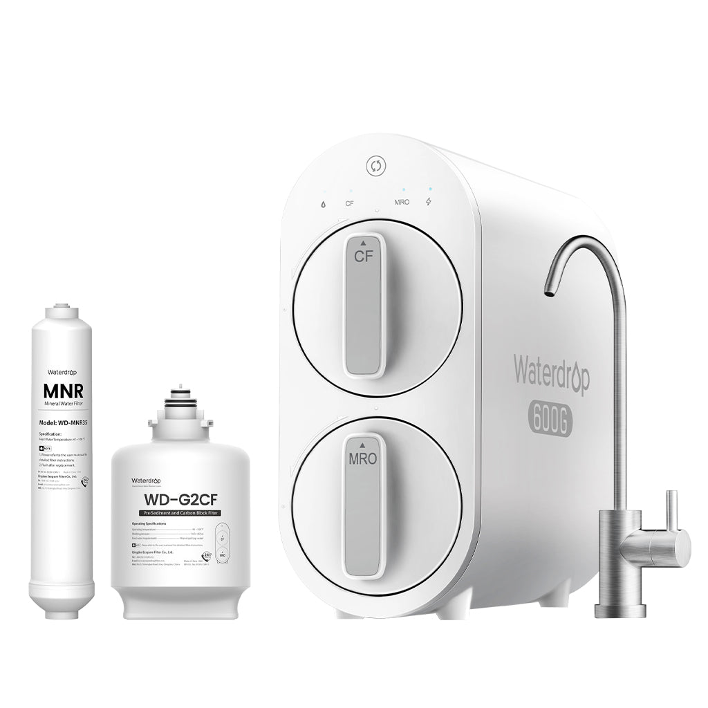 Filtre à eau RO sous évier Waterdrop G2P600 pour la maison, ensemble complet 