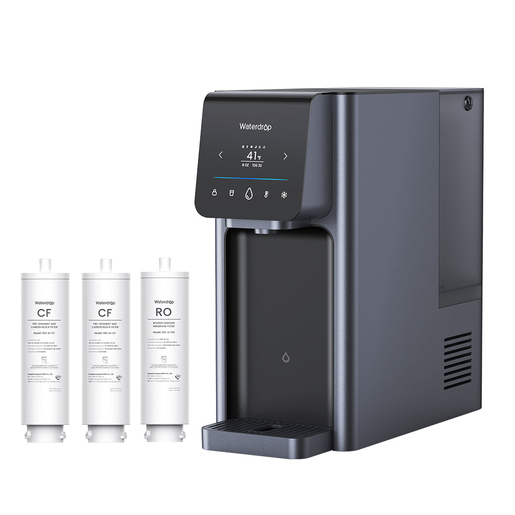 Waterdrop A1 Reverse Osmosis Hot & Cold Water Dispenser, 1-Year Combo
