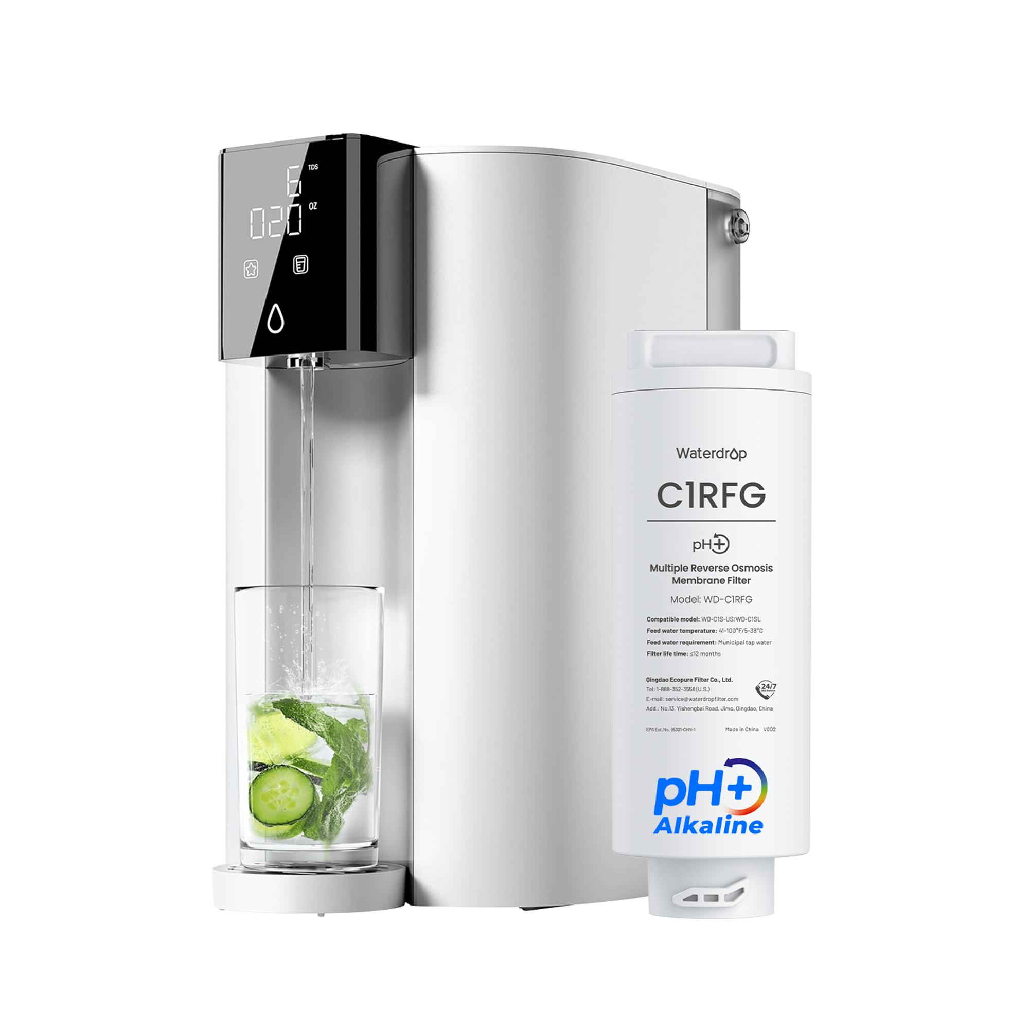 Waterdrop C1S Countertop Reverse Osmosis System with Alkaline Filter