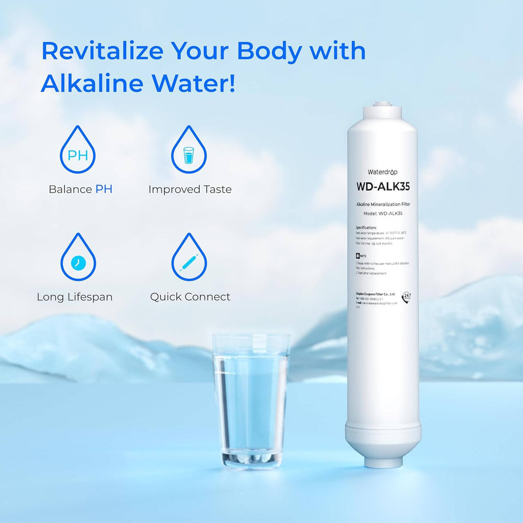 Alkaline Filter for Waterdrop G Series Undersink Reverse Osmosis Systems-Waterdrop ALK35