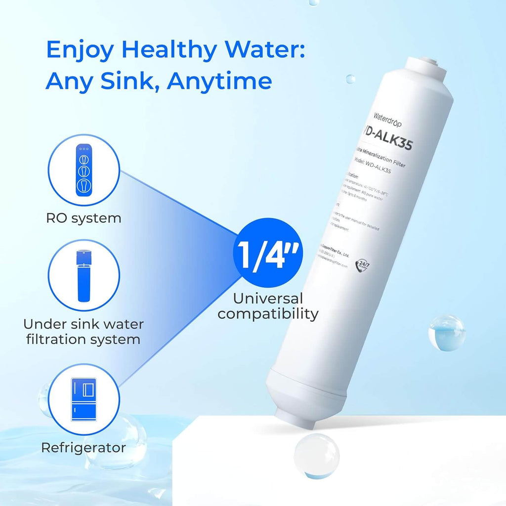 Alkaline Filter for Waterdrop G Series Undersink Reverse Osmosis Systems-Waterdrop ALK35