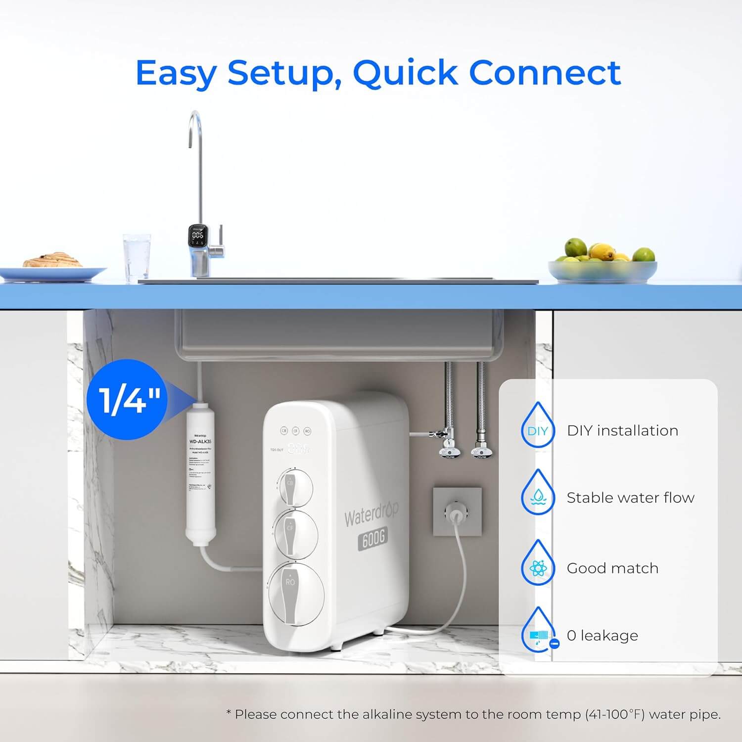 Waterdrop G3P600 Alkaline Reverse Osmosis System