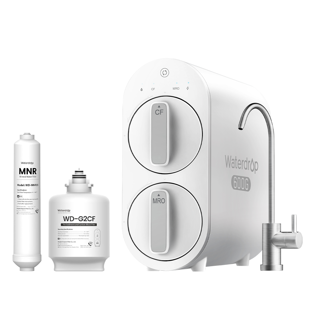 Filtre à eau RO sous évier Waterdrop G2P600 pour la maison, ensemble complet 