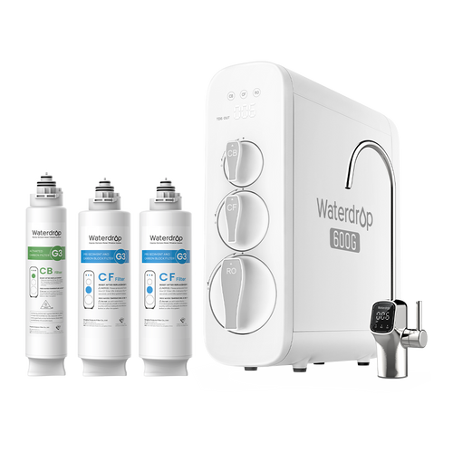 Waterdrop G3P600 Tankless Reverse Osmosis System - with Replacement Filter Set