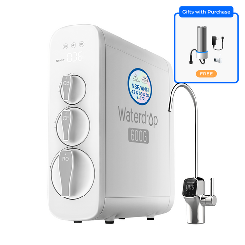 600 GPD Tankless Reverse Osmosis Water Filter System - Waterdrop G3P600