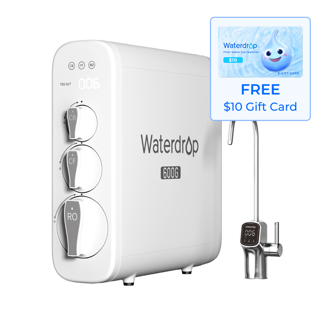 600 GPD Tankless Reverse Osmosis Water Filter System - Waterdrop G3P600
