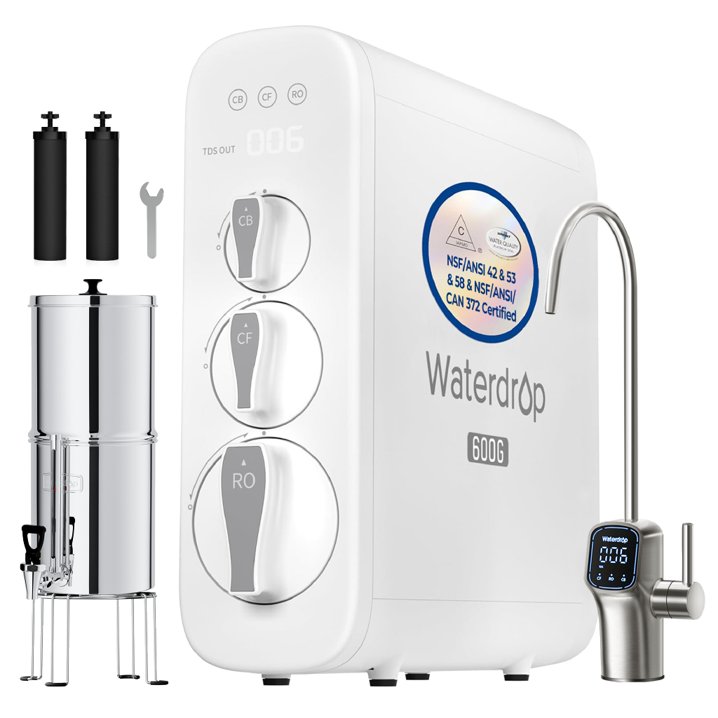 600 GPD RO System & No-Power Gravity Water Filter Bundle