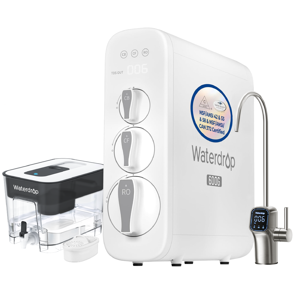 600 GPD RO System & 40-Cup Water Filter Dispenser Bundle
