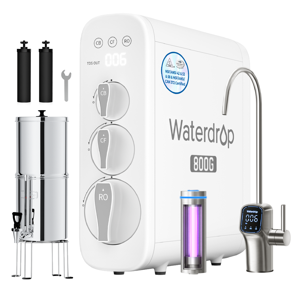 G3P800 High-Flow UV RO & 2.25-Gallon King Tank Gravity Water Filter Bundle