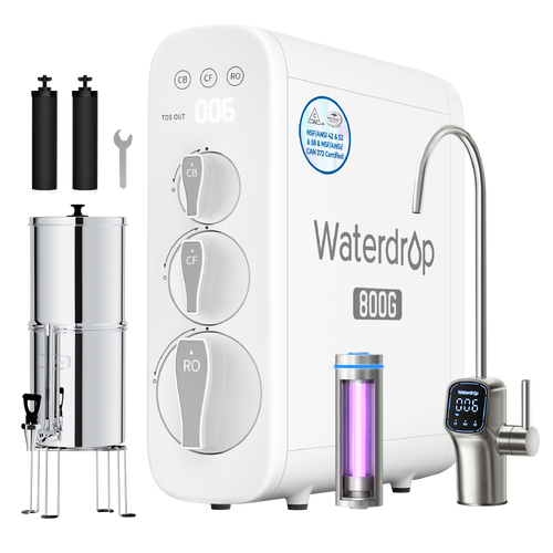 G3P800 High-Flow UV RO & 2.25-Gallon King Tank Gravity Water Filter Bundle
