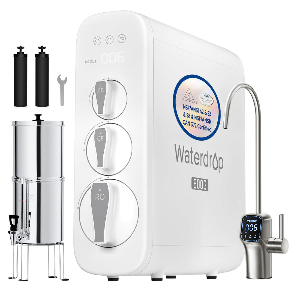 600 GPD RO System & No-Power Gravity Water Filter Bundle