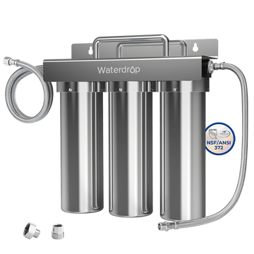 3-stage Under Sink Ultrafiltration Stainless Steel Water Filter System Waterdrop TST-UF