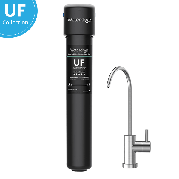 Undersink Ultrafiltration Water Filter System With Dedicated Faucet