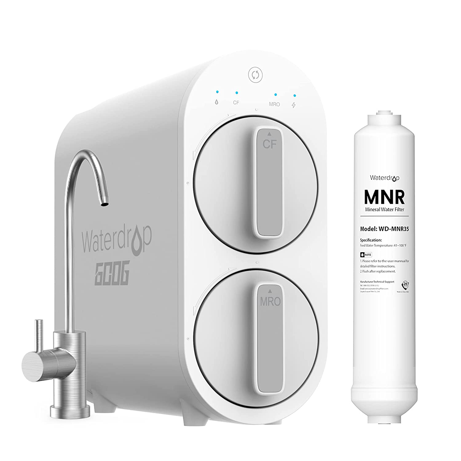 Waterdrop G2P600 Remineralization RO Water Filtration System for Home