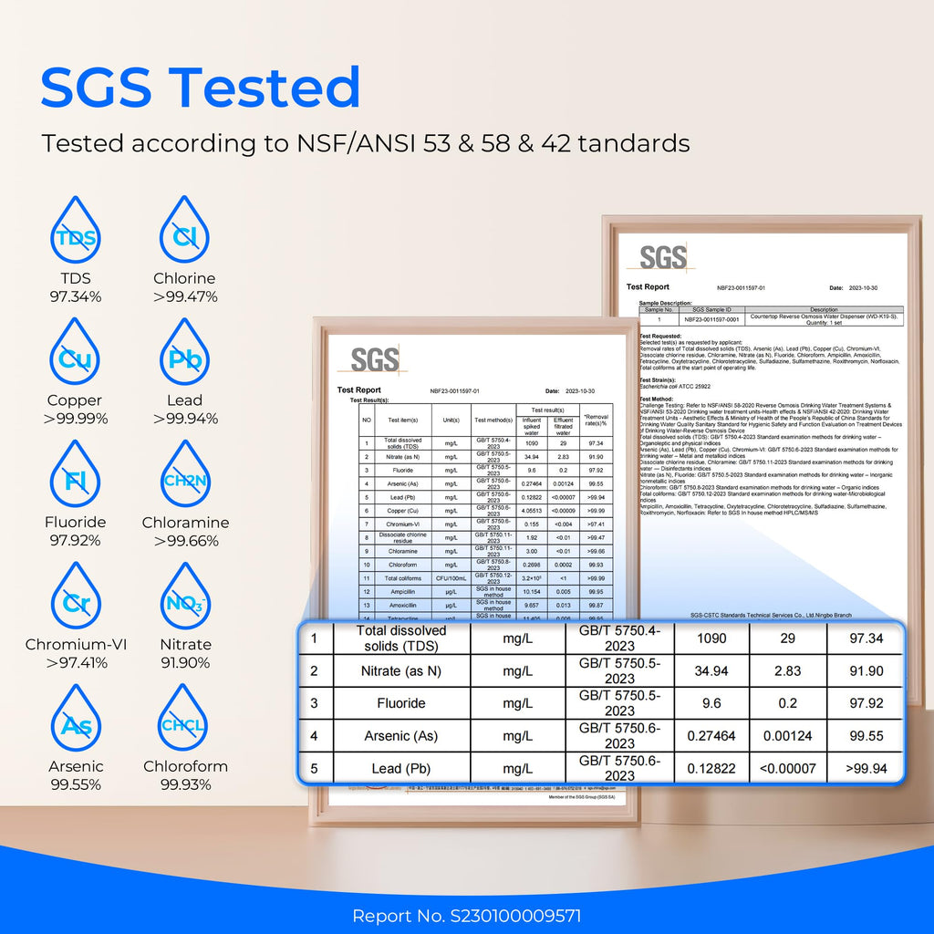 Countertop Alkaline Reverse Osmosis Water Filter System K19-SFK
