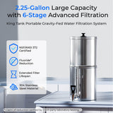 Waterdrop 2.25-gallon King Tank Gravity Water Filter System, Without Stand