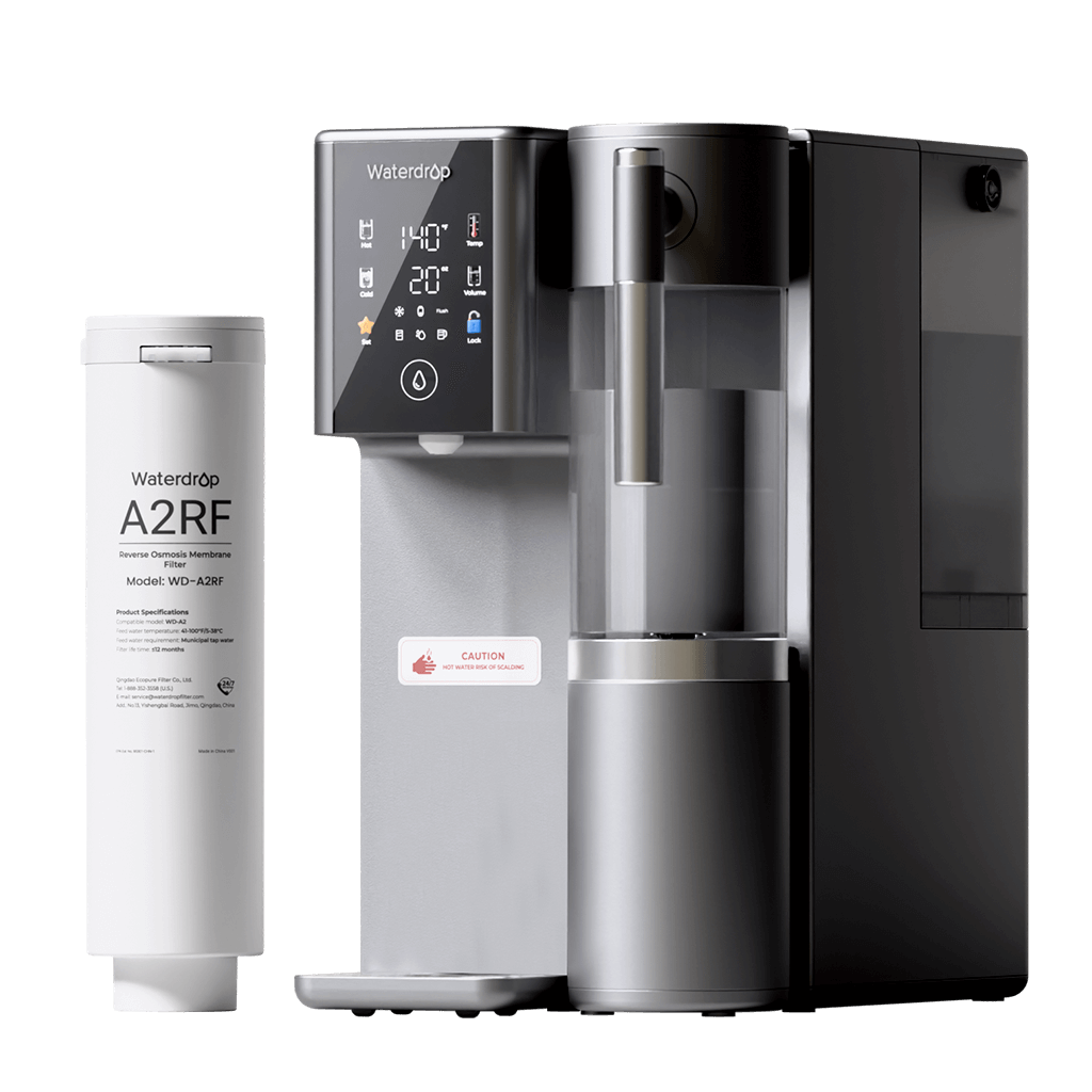 Waterdrop A2 Reverse Osmosis Hot Cold Water Dispenser with Replacement Filter Combo