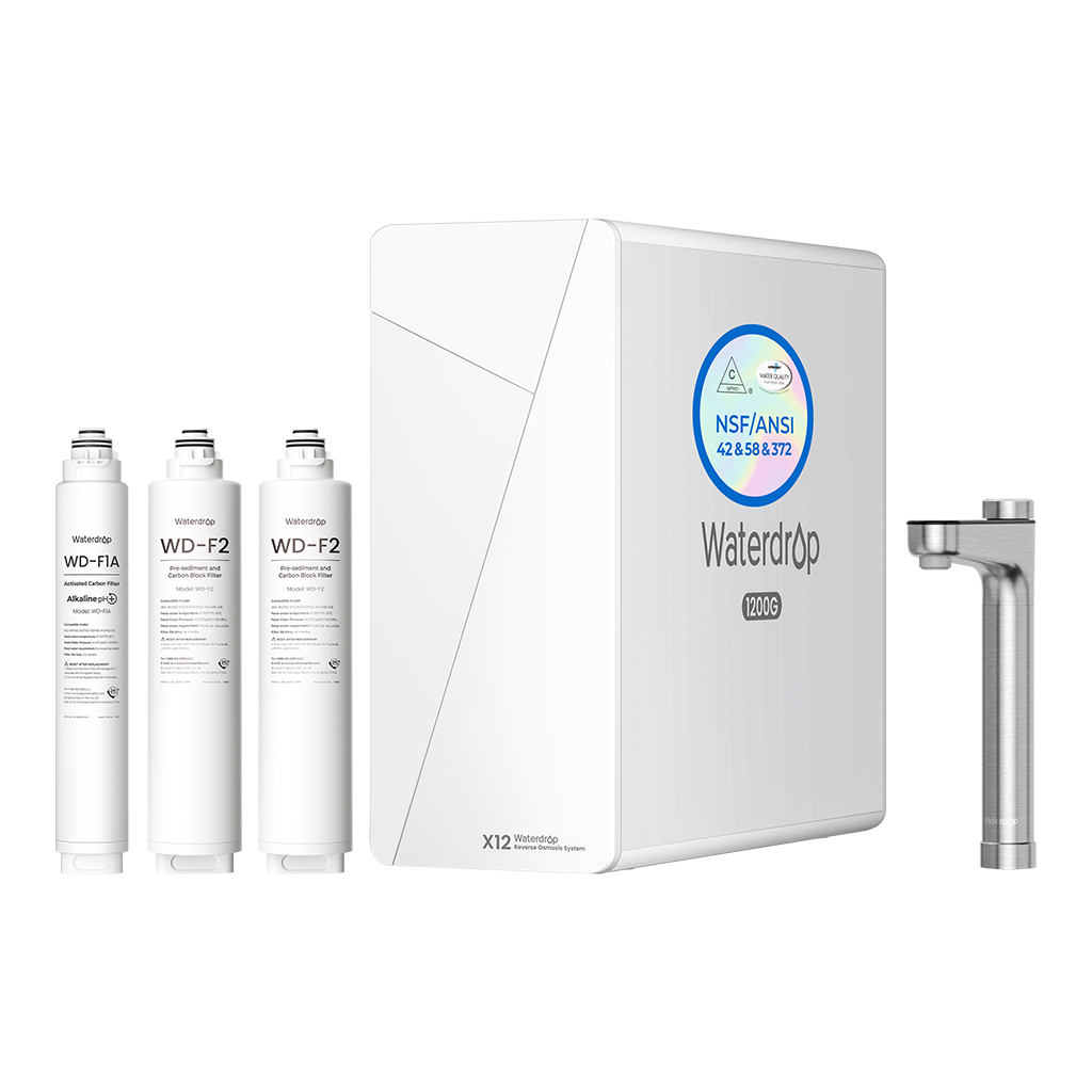 Waterdrop X12 Reverse Osmosis System with Replacemnet Filter Combo