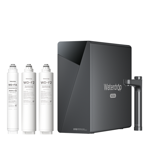 Waterdrop Under Sink RO System X16 with Replacement Filter Set