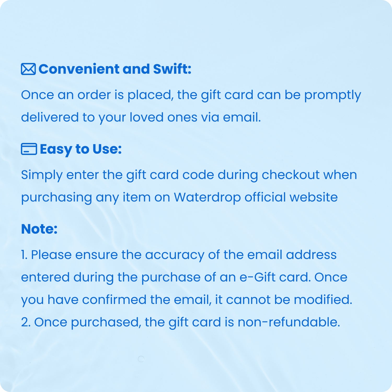 Waterdrop Limited E-Gift Card