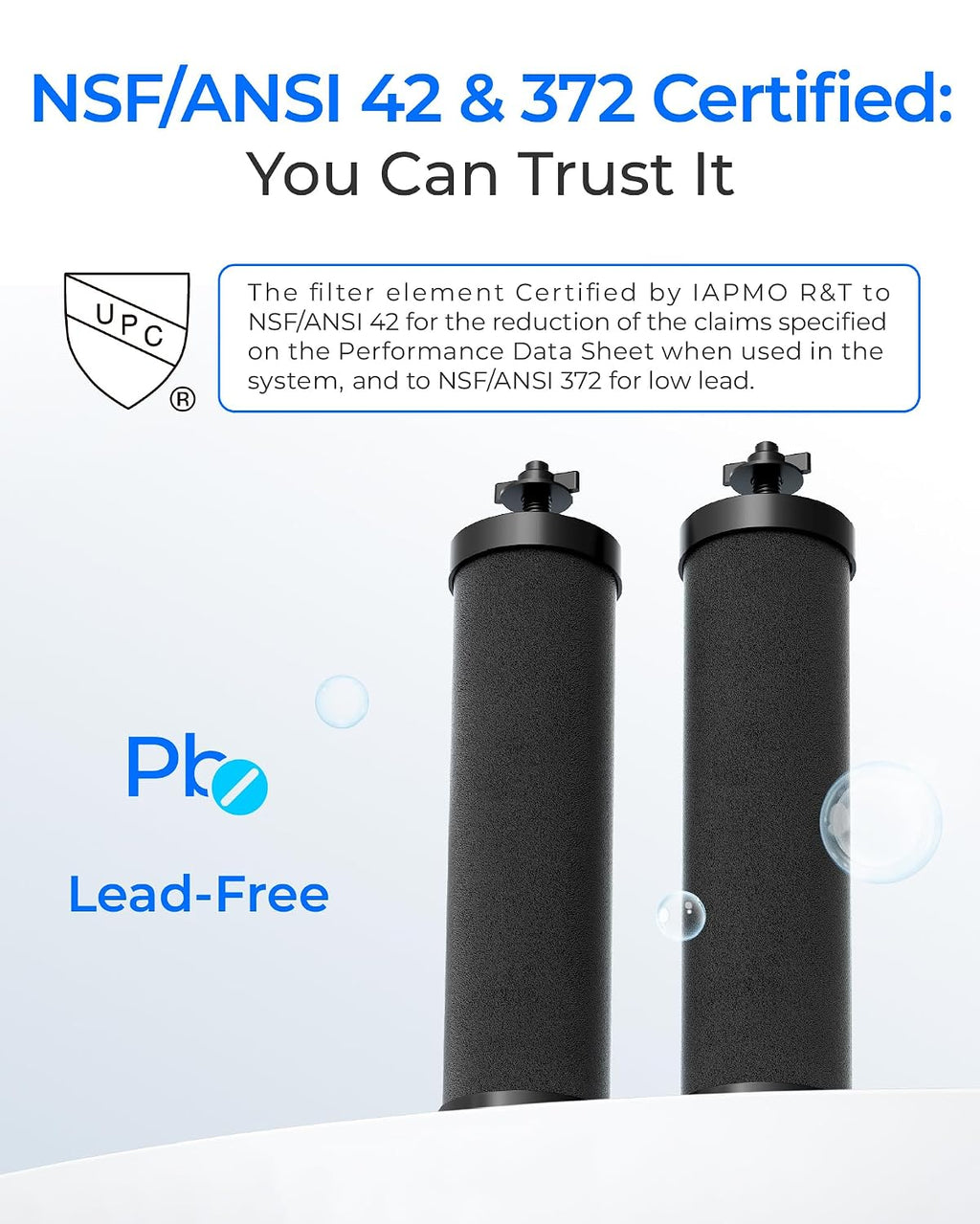 Waterdrop 2.25-gallon King Tank Gravity Water Filter System, With Stand