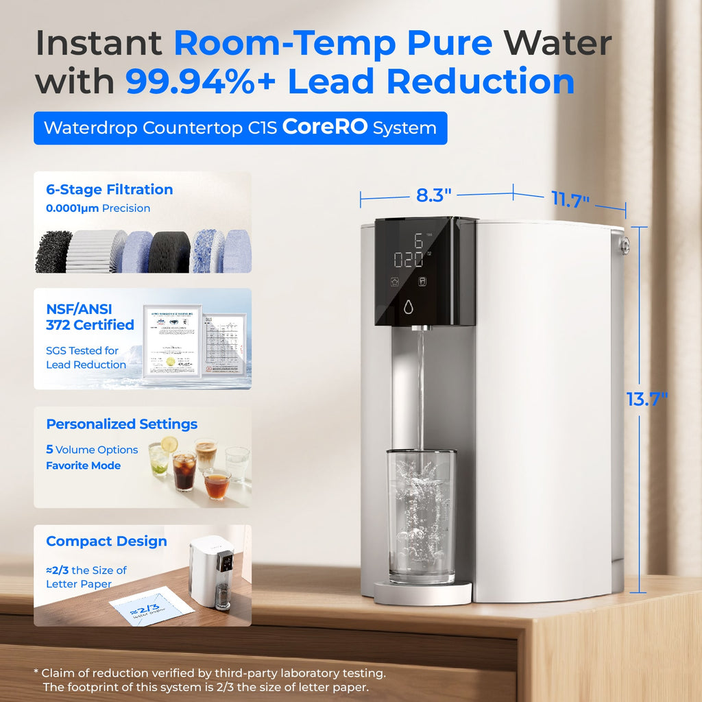 Waterdrop C1S Countertop Reverse Osmosis System with Alkaline Filter