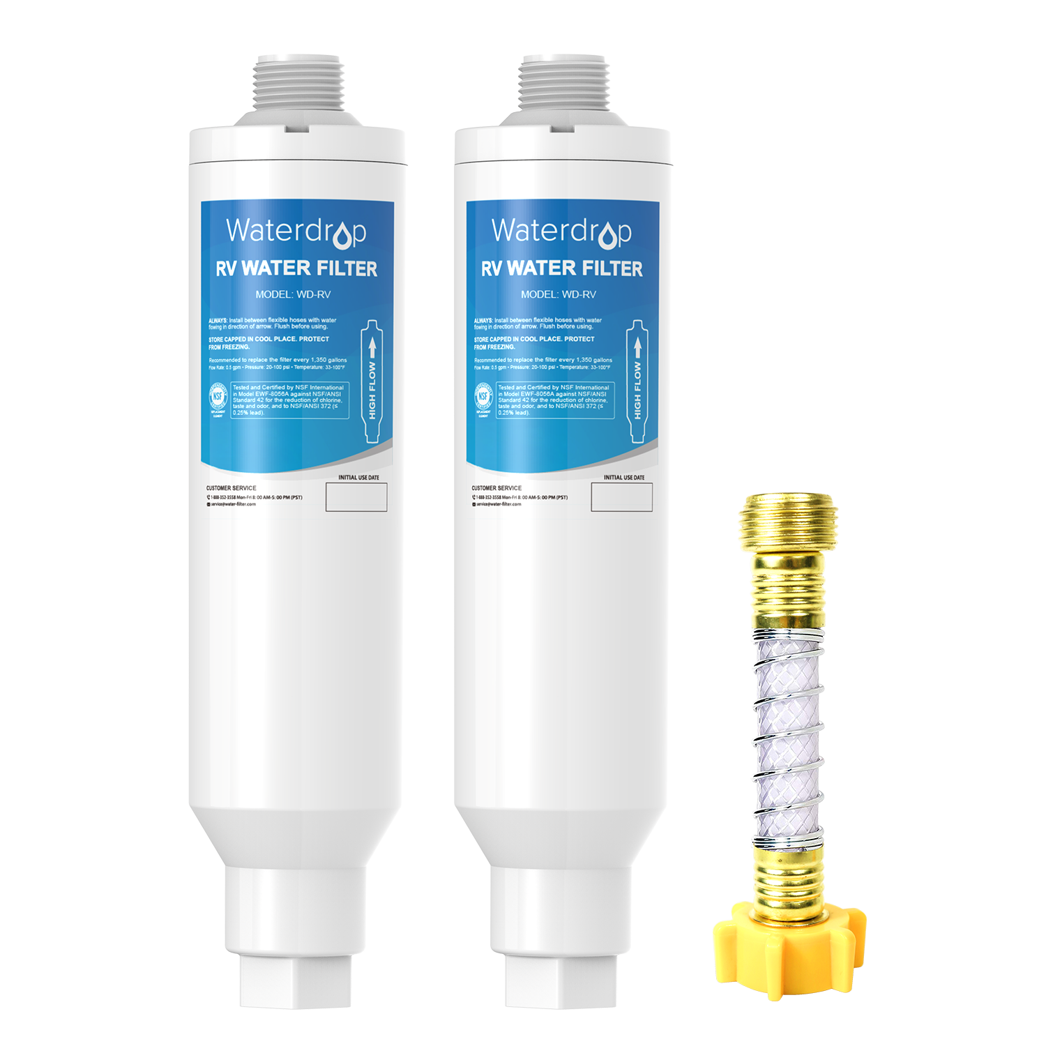 RV Water Filter | RV Inline Water Filter with Flexible Hose Protector