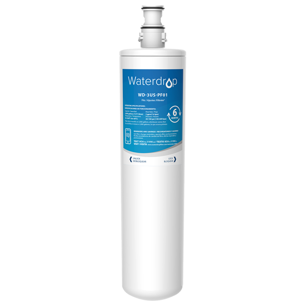 Waterdrop Replacement for Filtrete Advanced 3US-PF01 Under Sink Water Filter