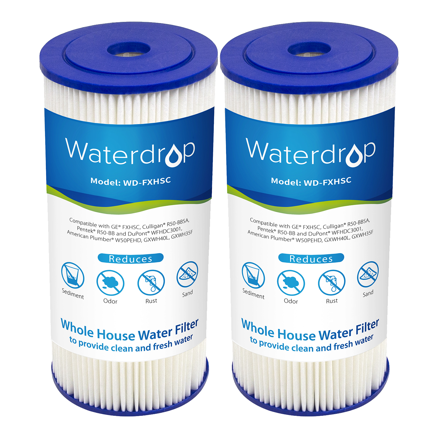 Waterdrop Replacement for GE FXHSC Culligan R50-BBSA Whole House Water Filter