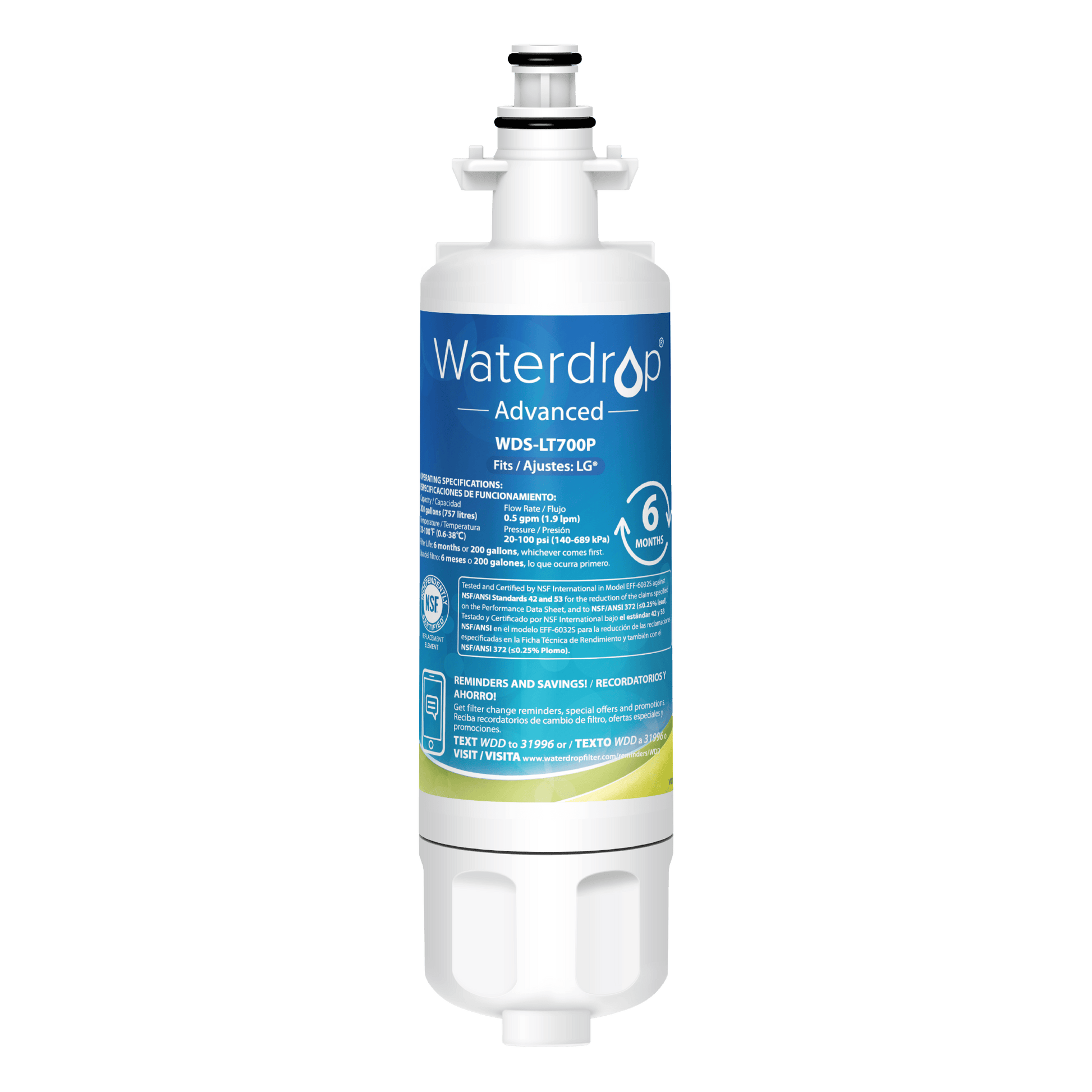 Waterdrop Replacement for LG IT700P, ADQ36006101 Water Filter