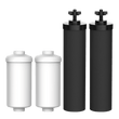 Black Elements & Fluoride Filters Replacement for Waterdrop King Tank Systems and Other Gravity-fed Filtration Systems 7990