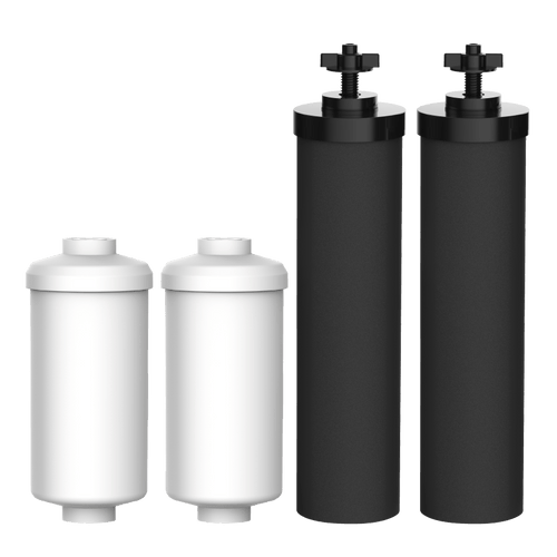 Black Elements & Fluoride Filters Replacement for Waterdrop King Tank Systems and Other Gravity-fed Filtration Systems 7990