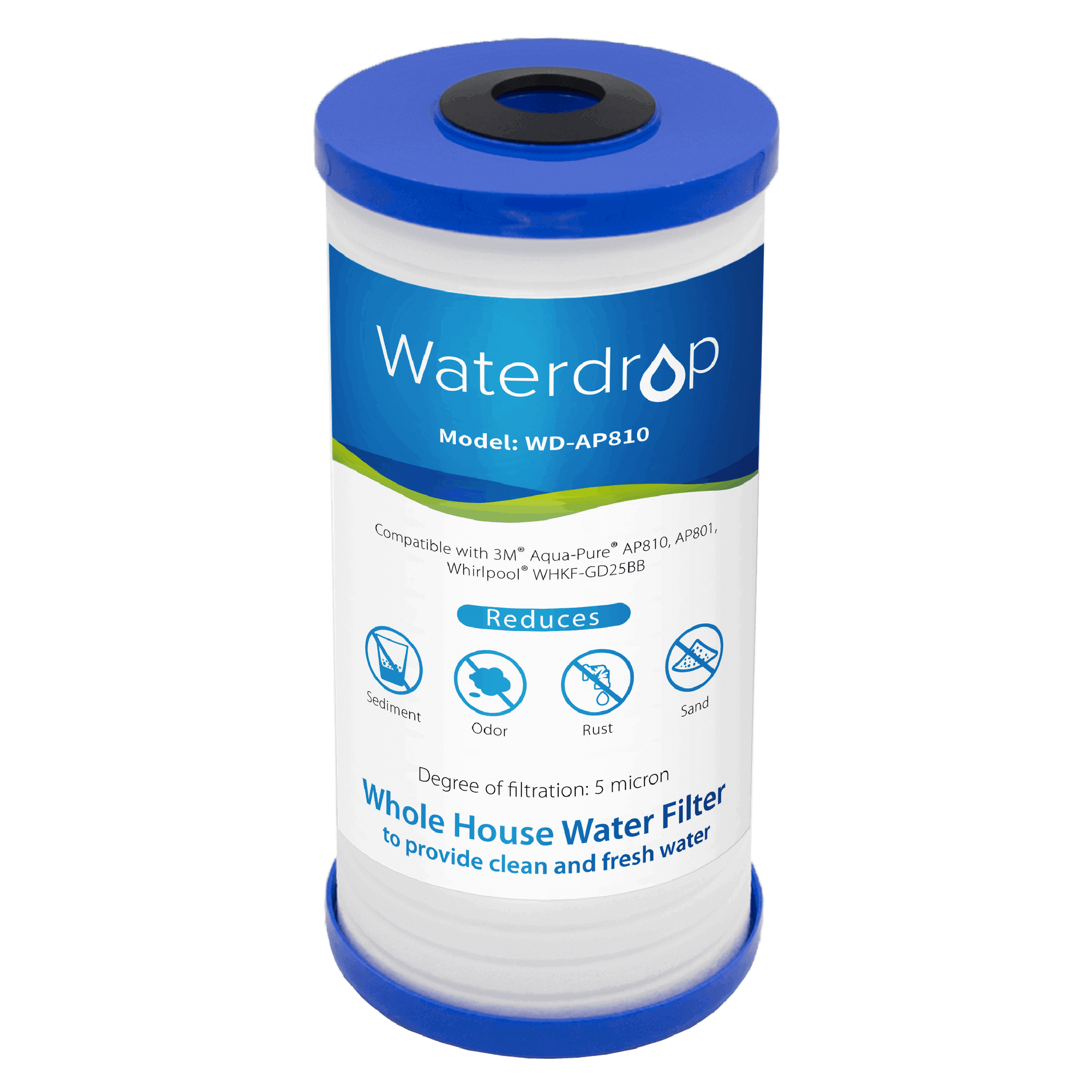 Waterdrop Replacement for 3M™ Aqua-Pure™ AP810 Whirlpool WHKF-GD25BB Whole House Water Filter