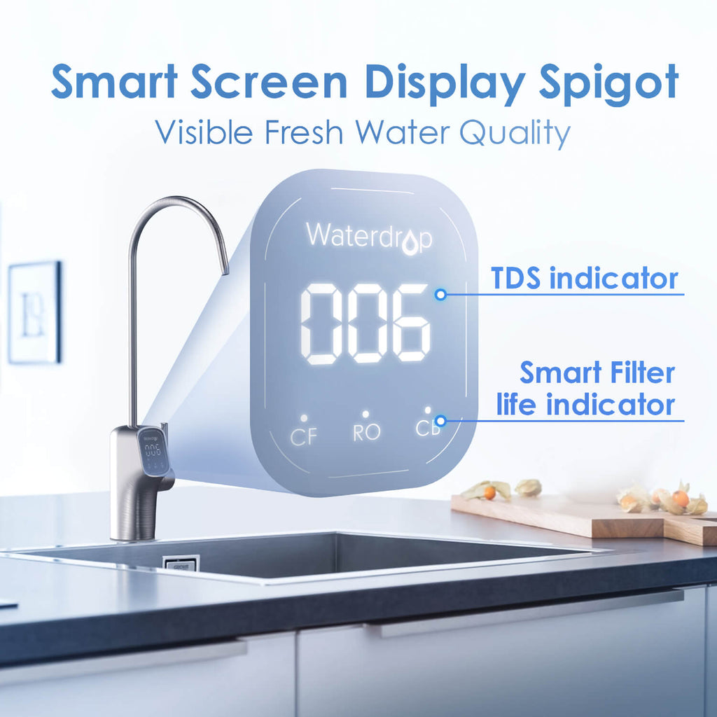800 GPD Tankless RO System with UV Sterilizing Light - Waterdrop G3P800
