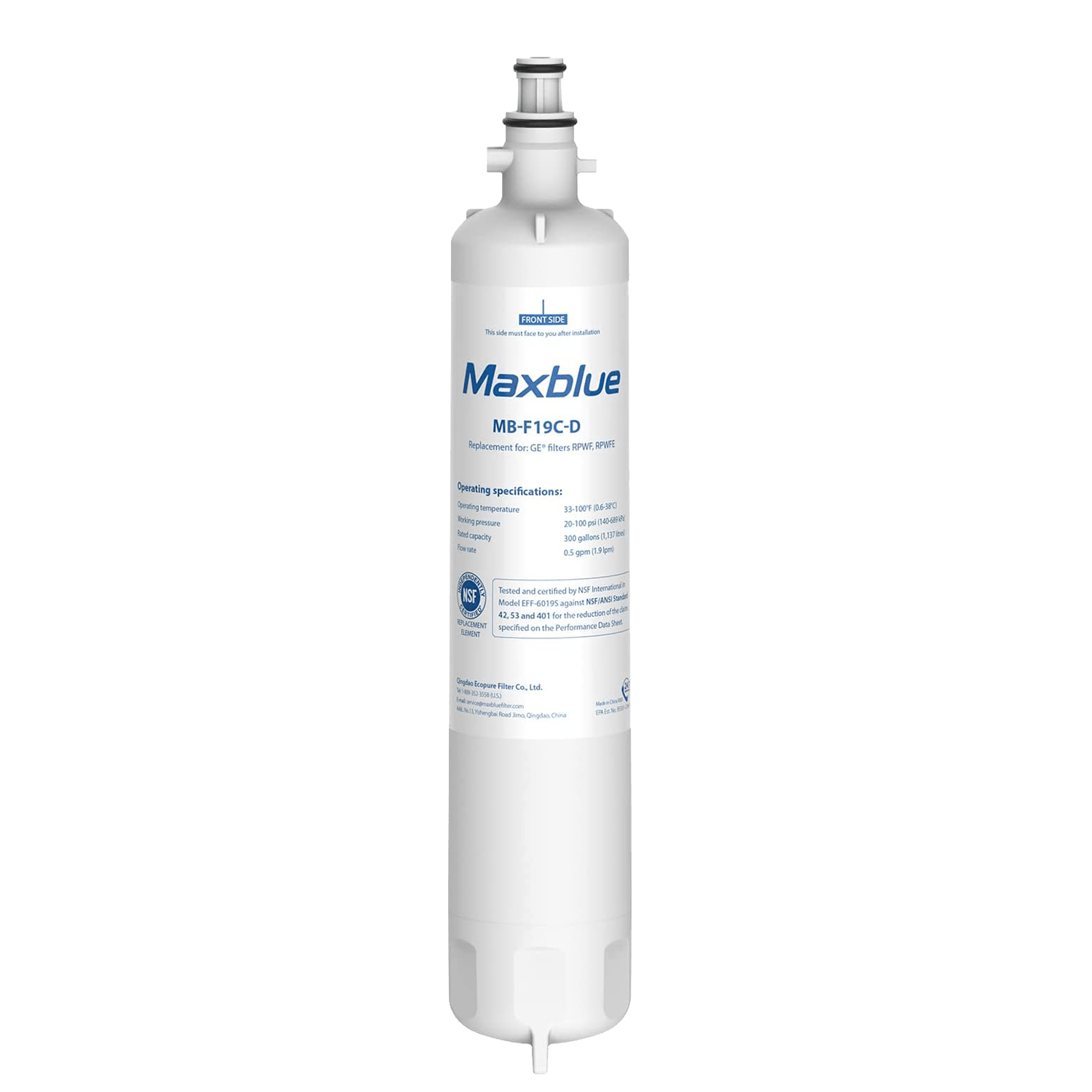 Maxblue Replacement for GE® RPWFE Refrigerator Water Filter (with CHIP)