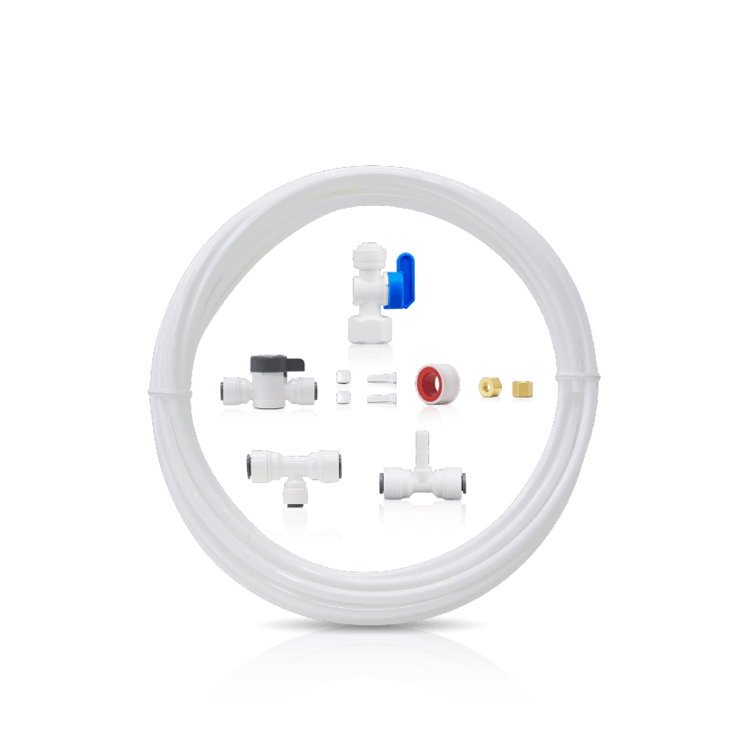 Connect RO System to Refrigerator - Waterdrop PMT Small Water Pressure Tank for Smart Reverse Osmosis, with 1/4" Water Tubing